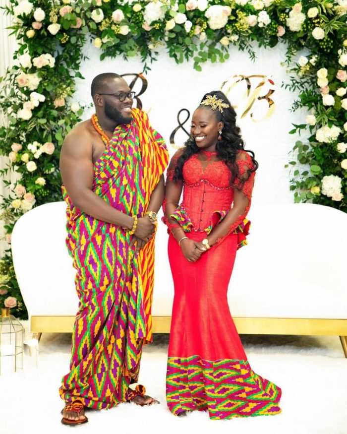 Lovely Ghanaian Couple in Kente Traditional Styles African 4