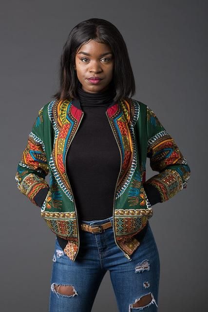 Trendy and Lovely Ankara Bomber Jackets for women - African 4